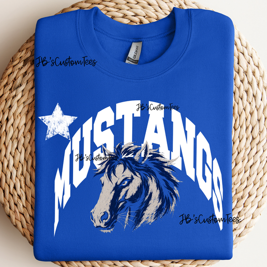 Vintage Curved Mustangs