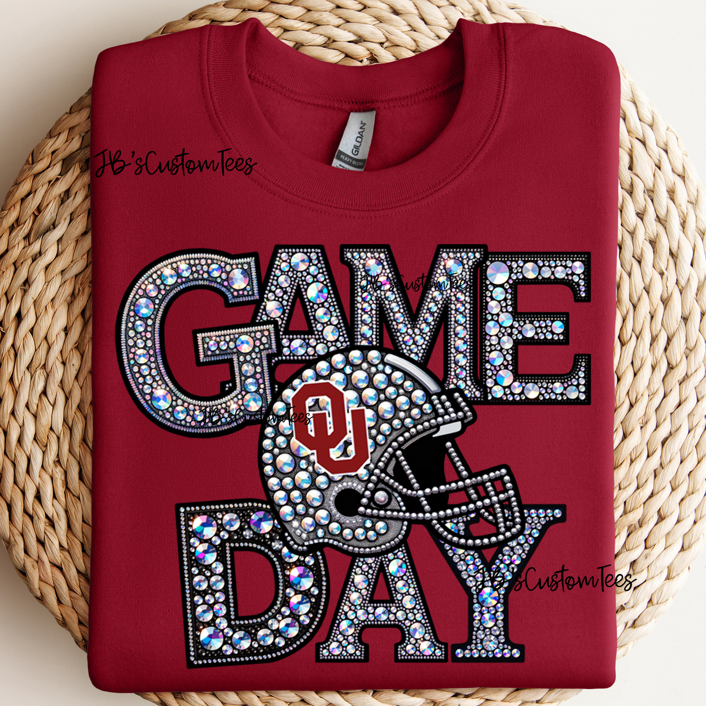 Faux Rhinestone Game Day OU
