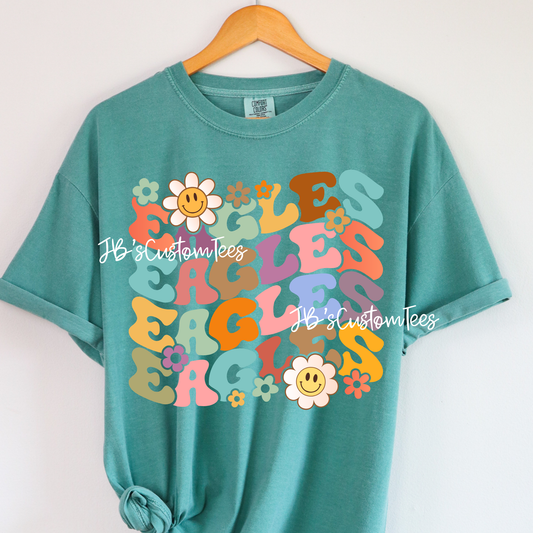 Retro Floral Eagles