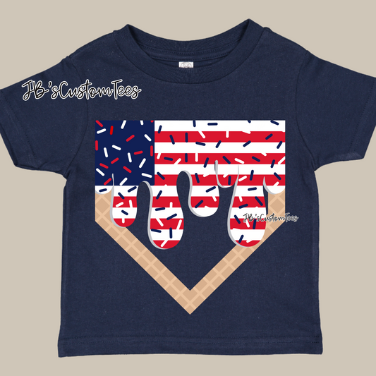 American Flag Home Plate Toddler/Youth