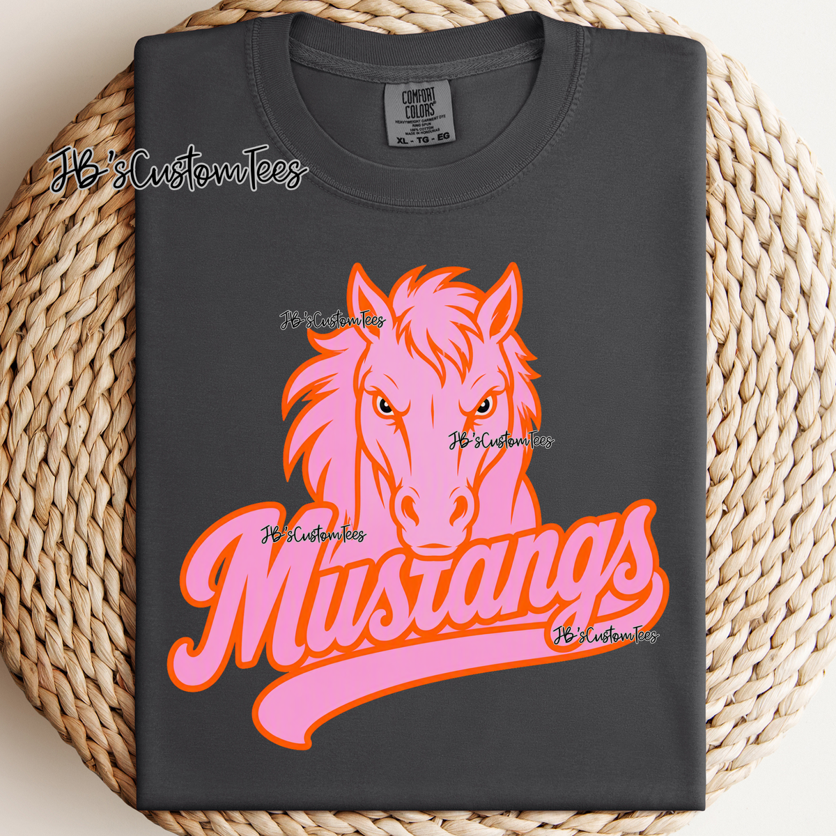 Orange & Pink Mustangs