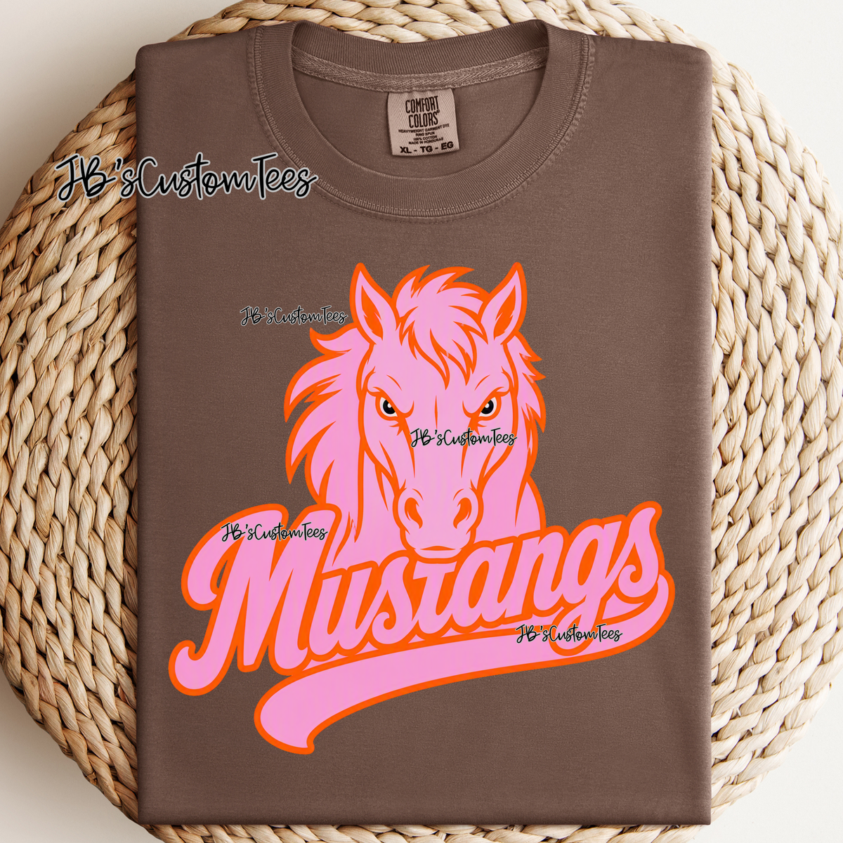 Orange & Pink Mustangs