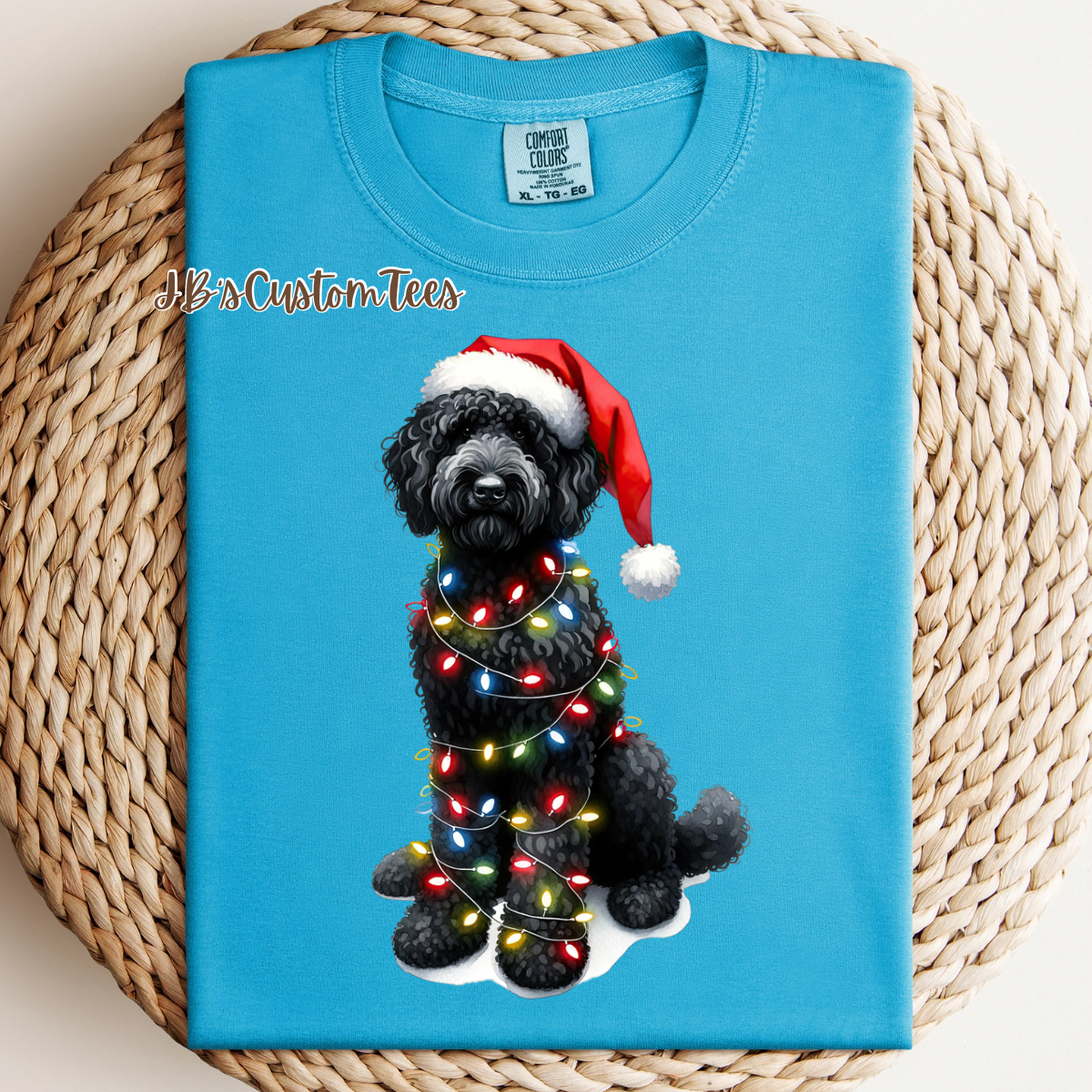 Christmas Black Golden Doodle CC Tee