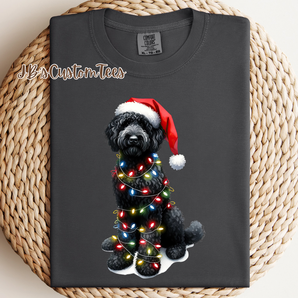 Christmas Black Golden Doodle CC Tee