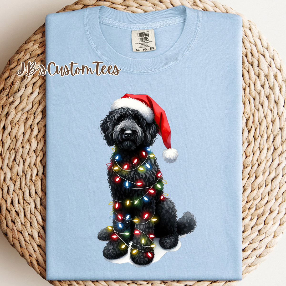 Christmas Black Golden Doodle CC Tee