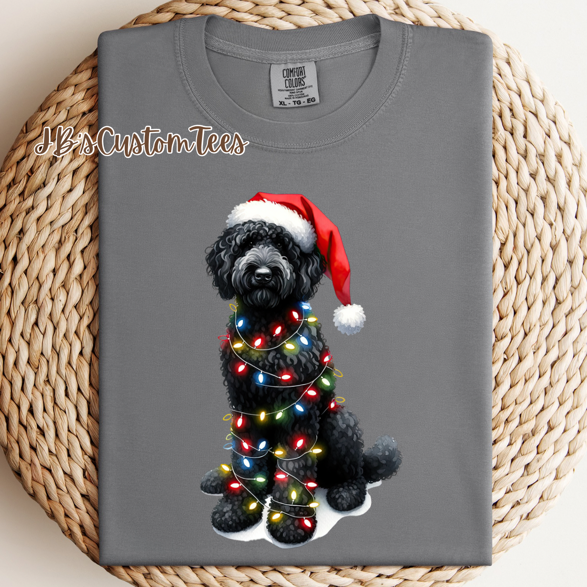 Christmas Black Golden Doodle CC Tee