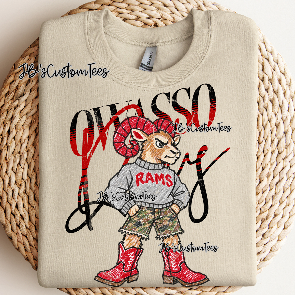 Owasso Rams Scribble Mascot - Youth