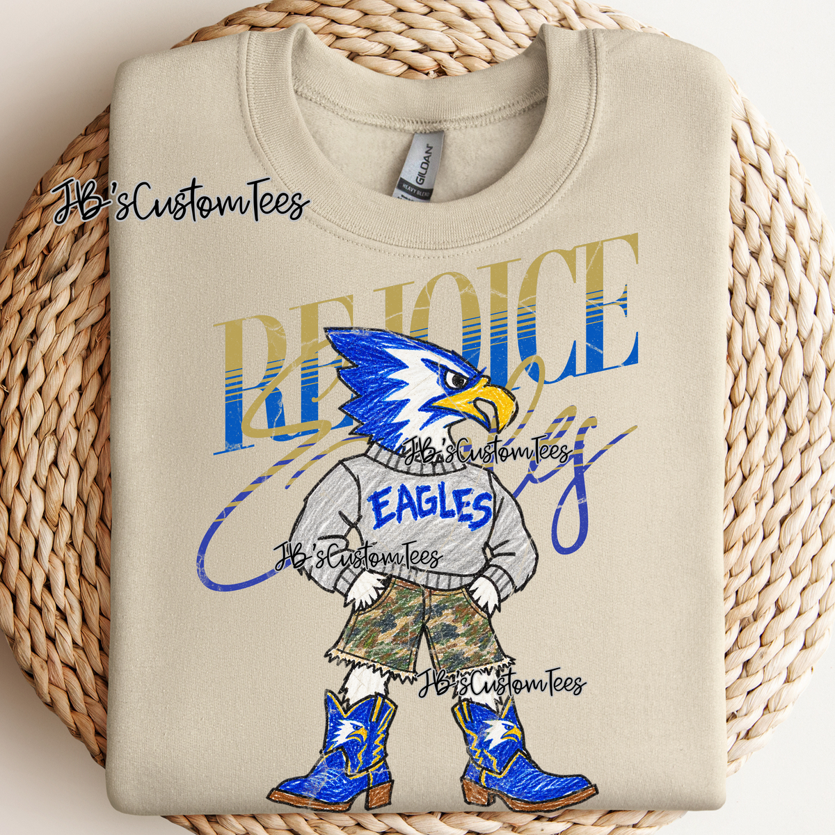 Rejoice Eagles Scribble Mascot - Youth