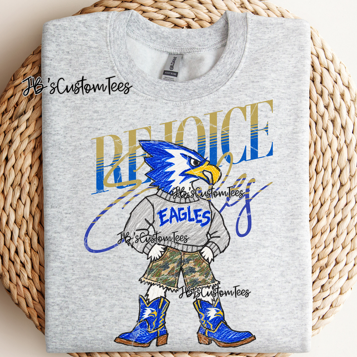 Rejoice Eagles Scribble Mascot - Youth