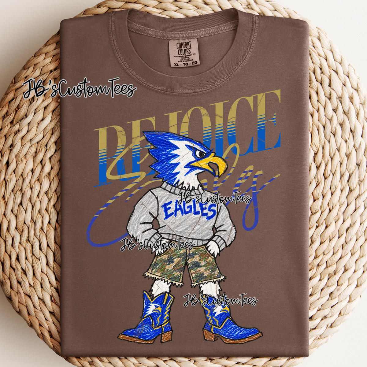 Rejoice Eagles Scribbled Mascot