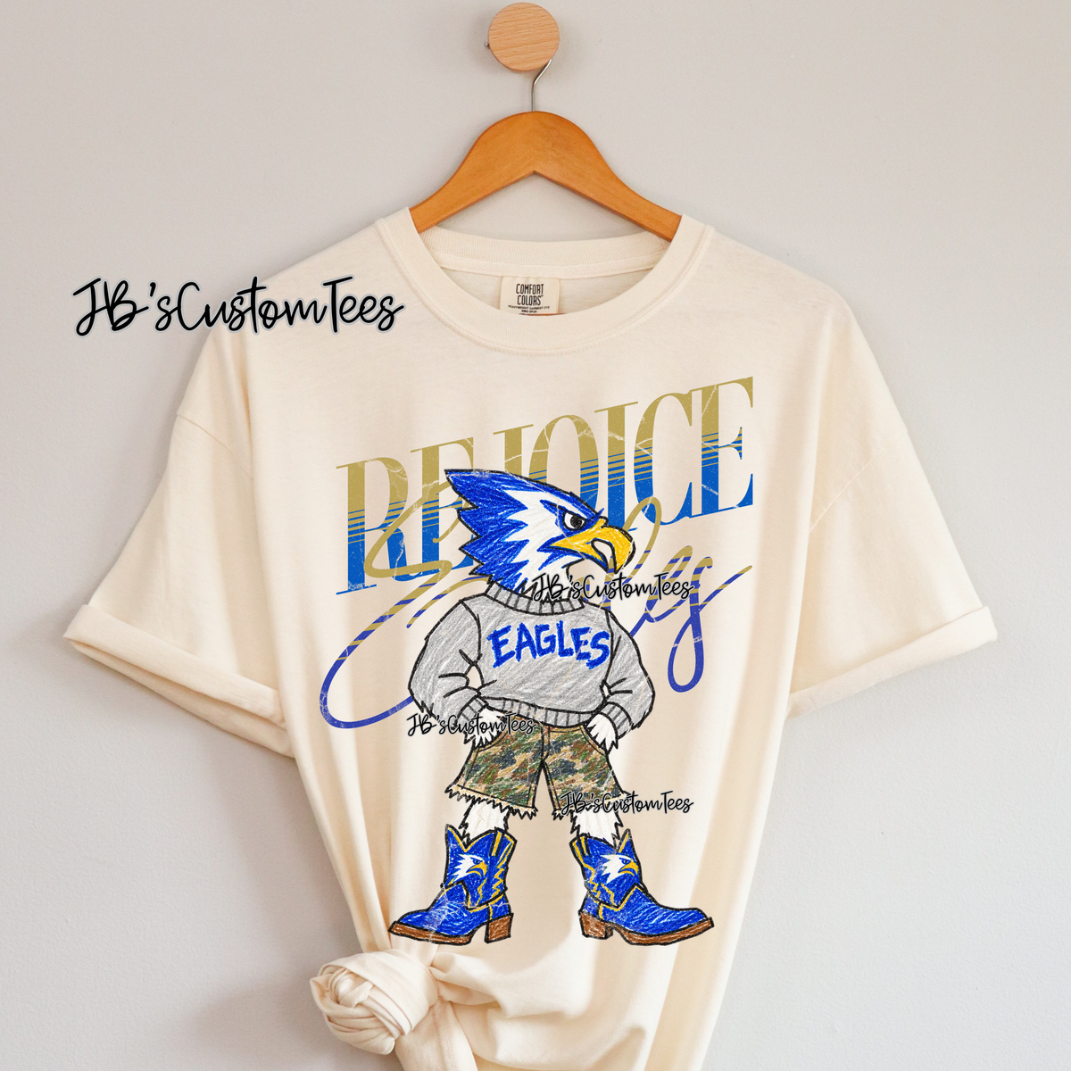 Rejoice Eagles Scribble Mascot - Youth