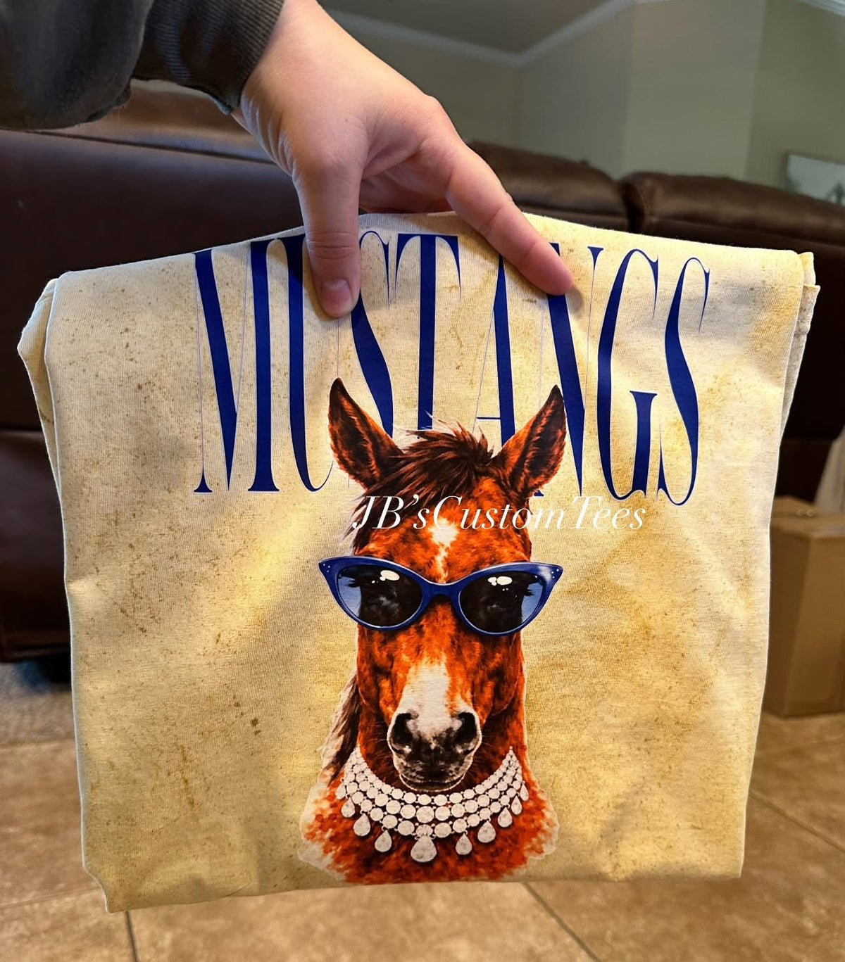 Vogue Mustangs on Citrine Color Blast Comfort Colors Tee