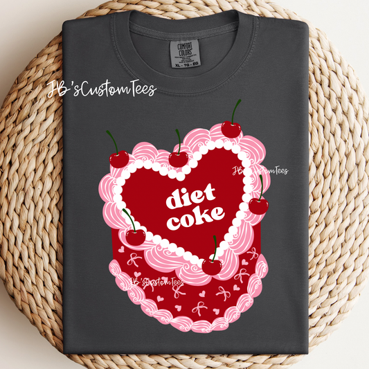 Diet Coke Vintage Heart Cake