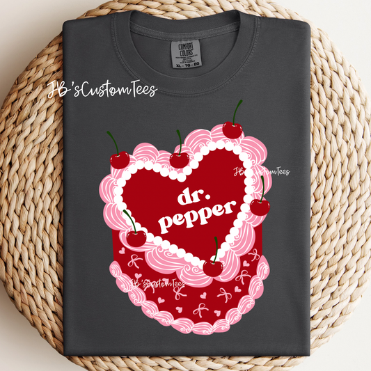 Dr. Pepper Vintage Heart Cake