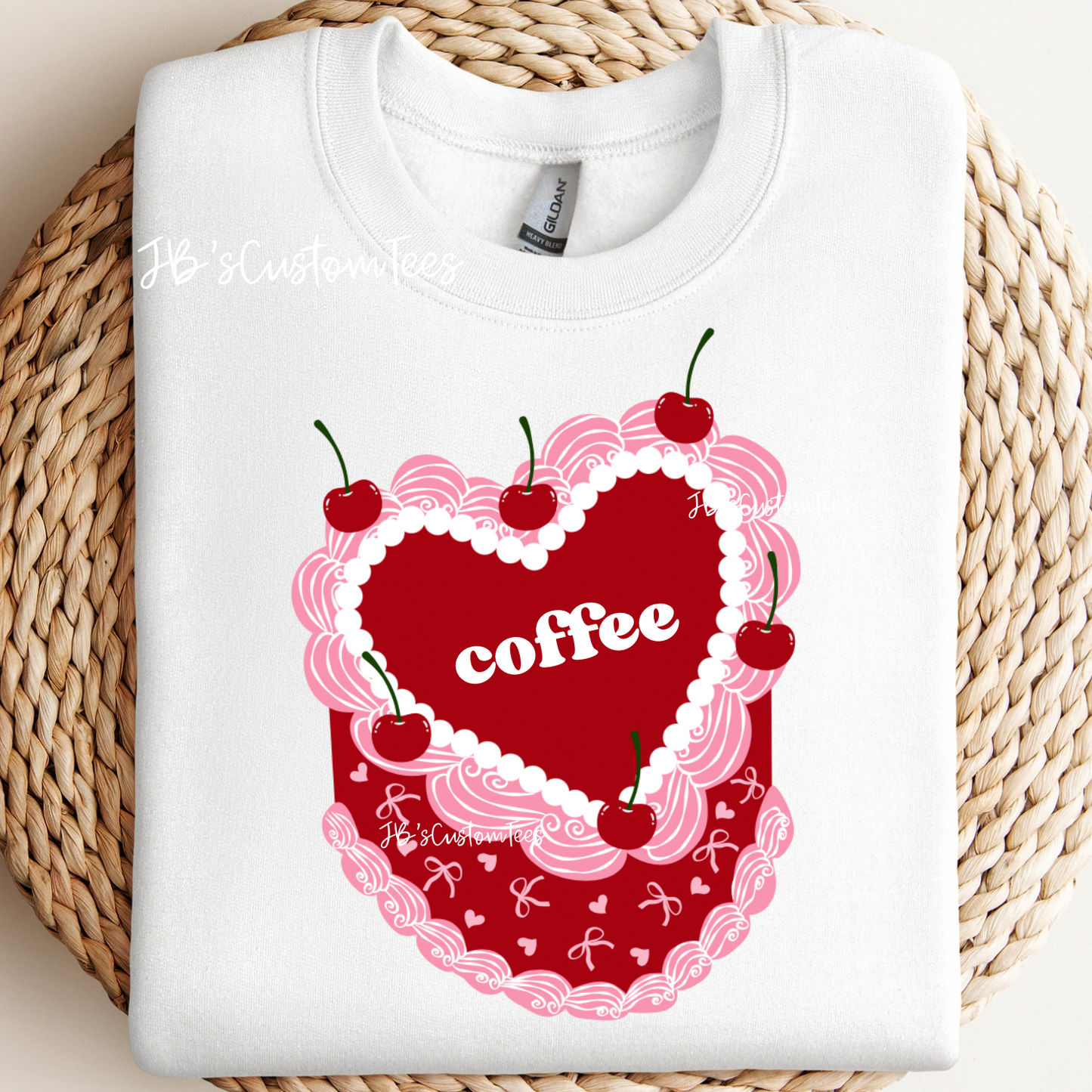 Coffee Vintage Heart Cake