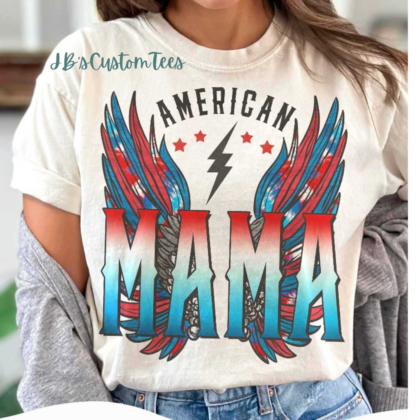 American Mama Ivory Comfort Colors Tee