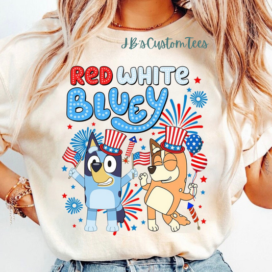 Red White & Bluey Youth Bella Tee