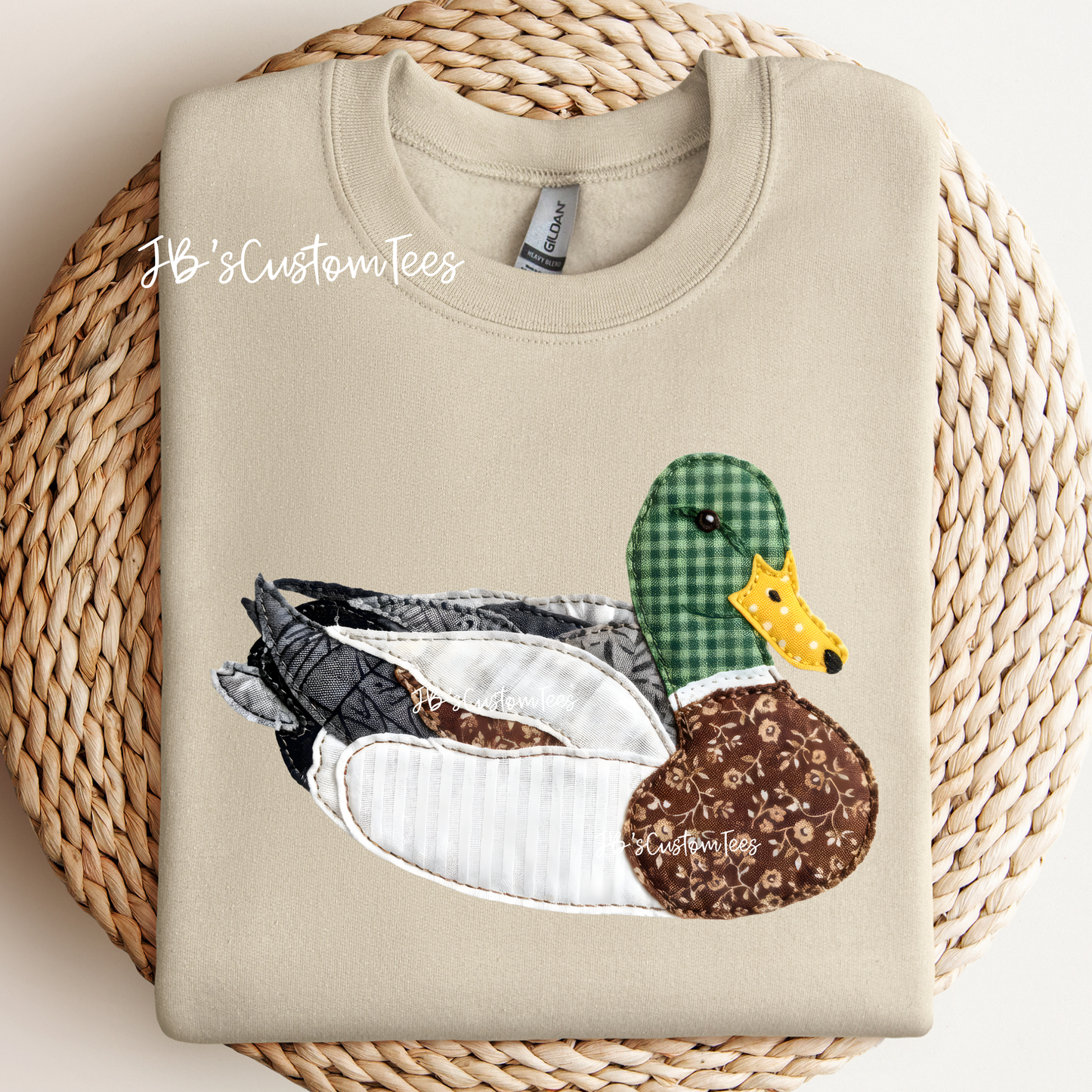 Patchwork Sitting Mallard Duck