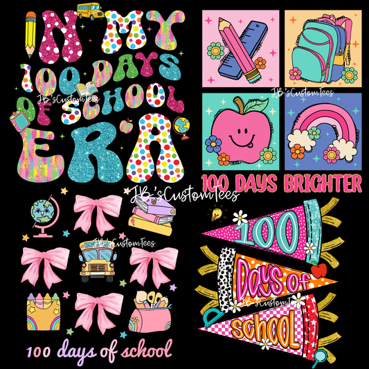 Youth/Toddler 100 Days of School - Girl Theme Tee Part 4