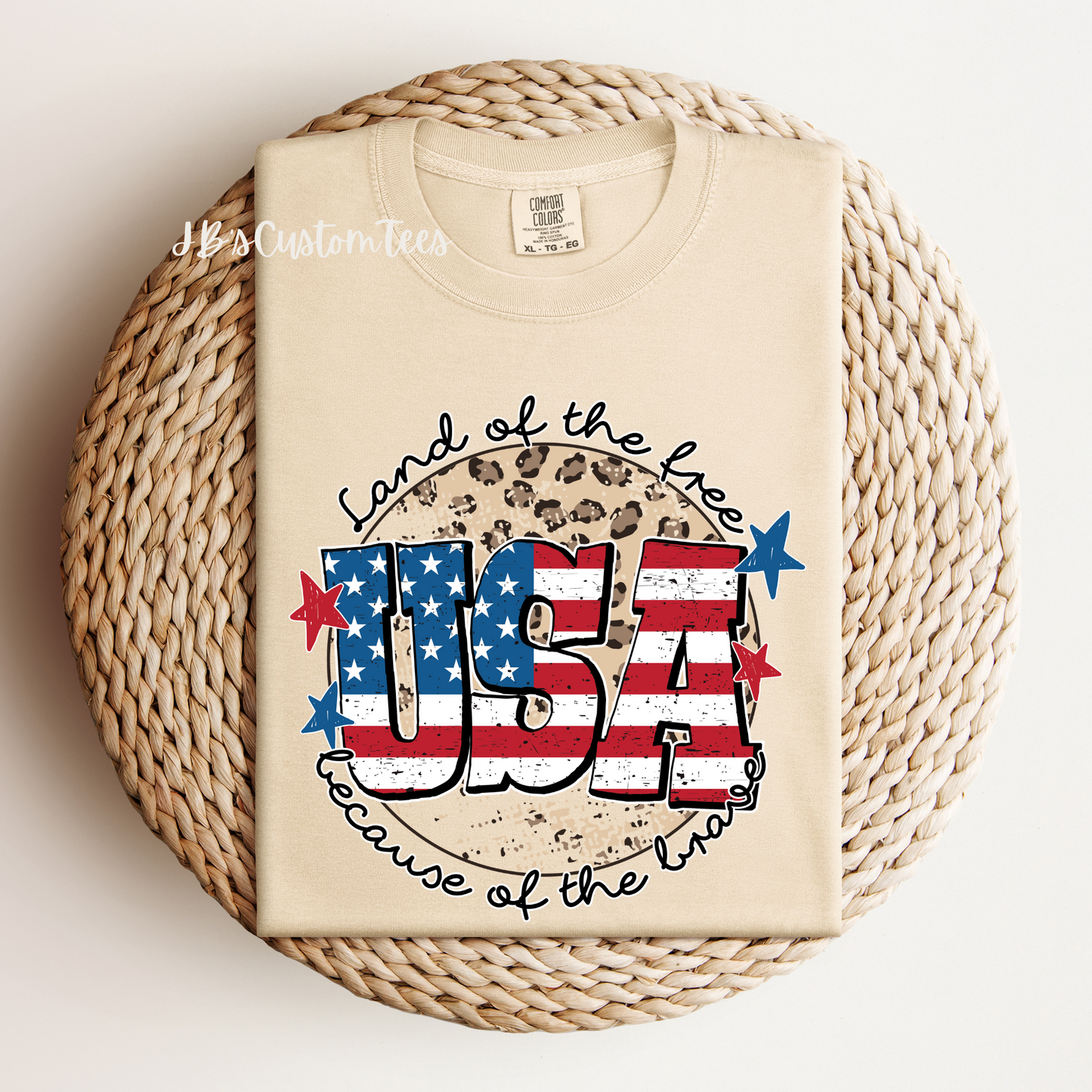 Land of the free because of the brave Tee