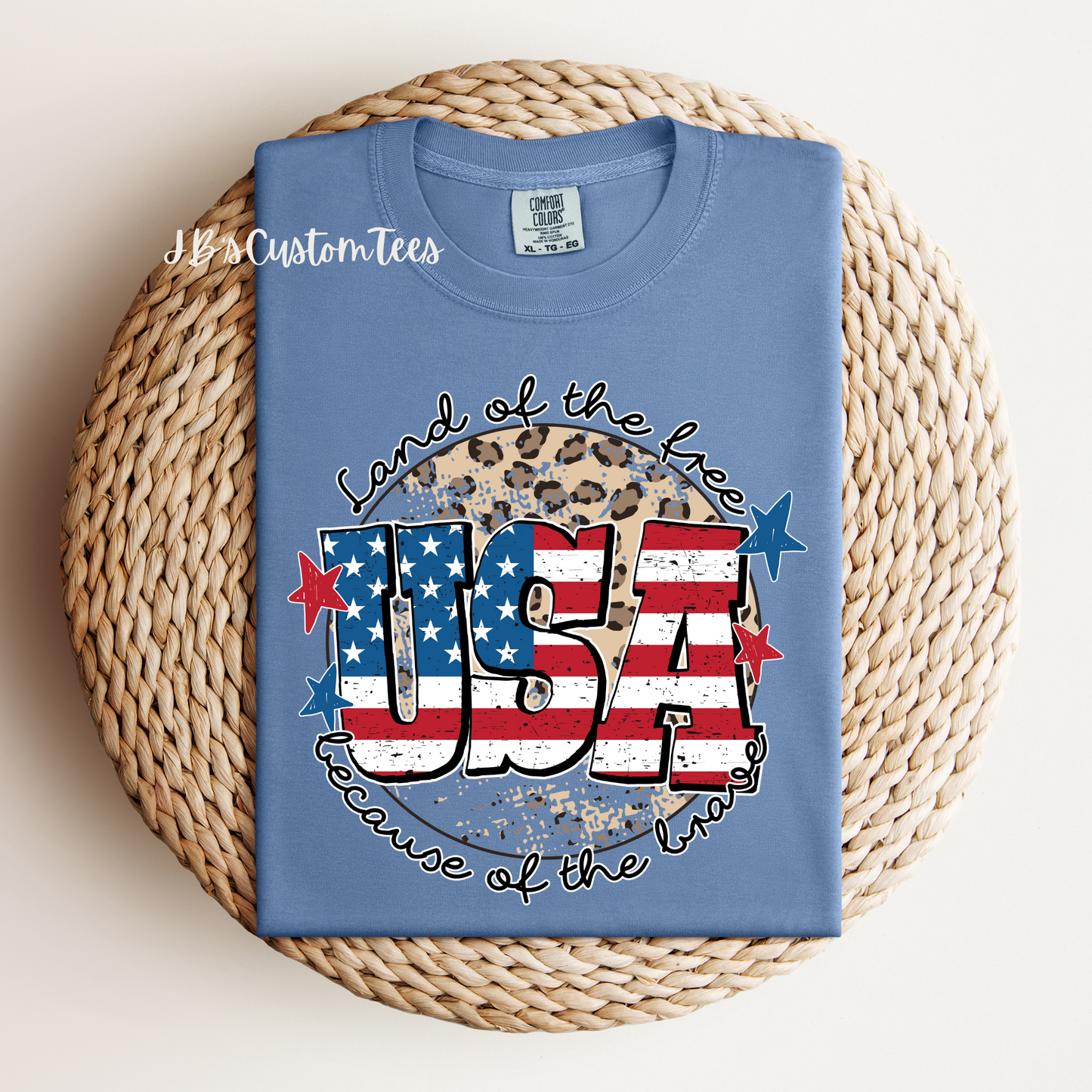 Land of the free because of the brave Tee