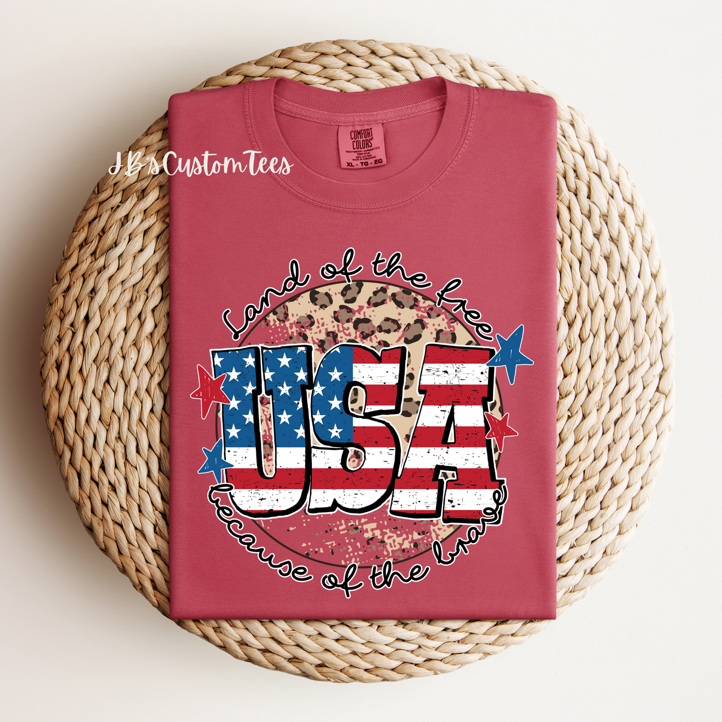 Land of the free because of the brave Tee