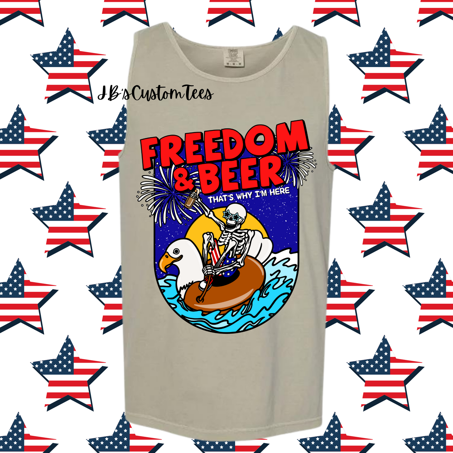 Freedom & Beer Unisex Comfort Colors Tank