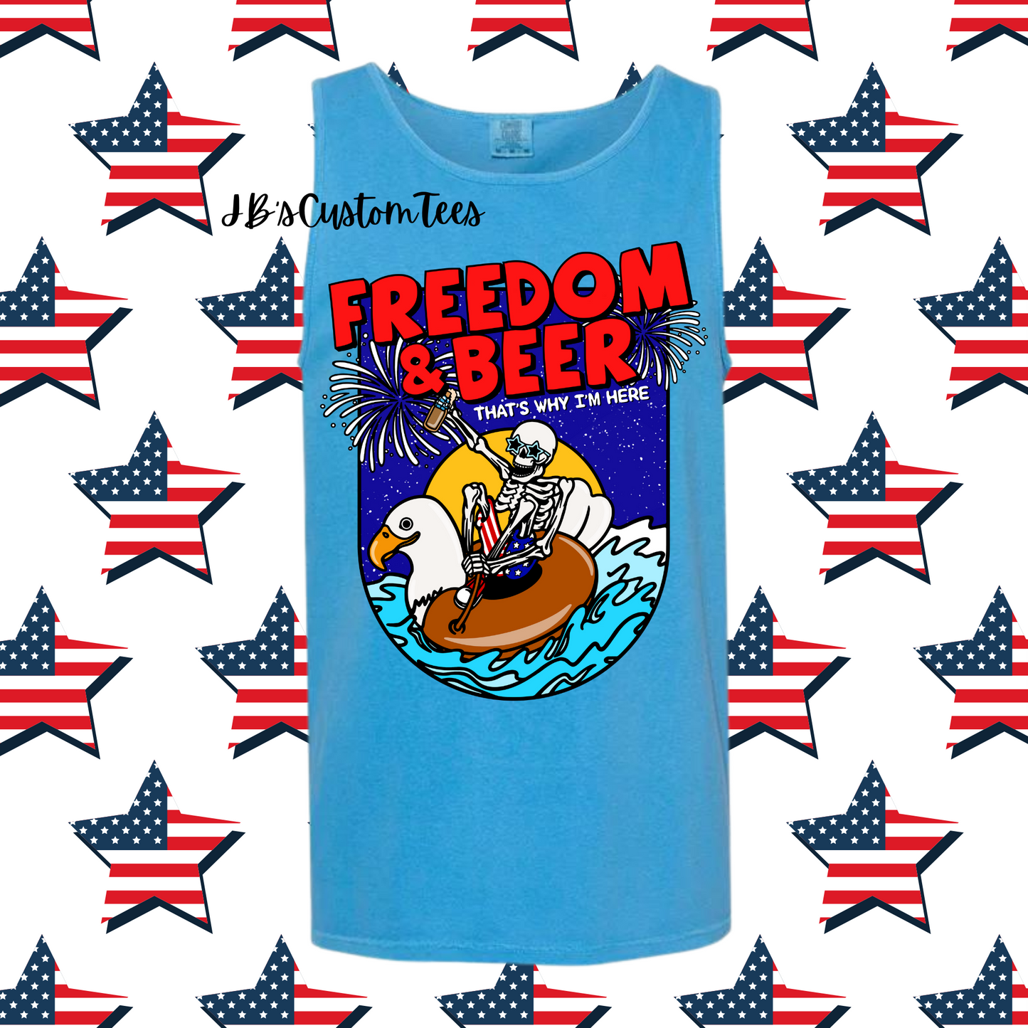 Freedom & Beer Unisex Comfort Colors Tank