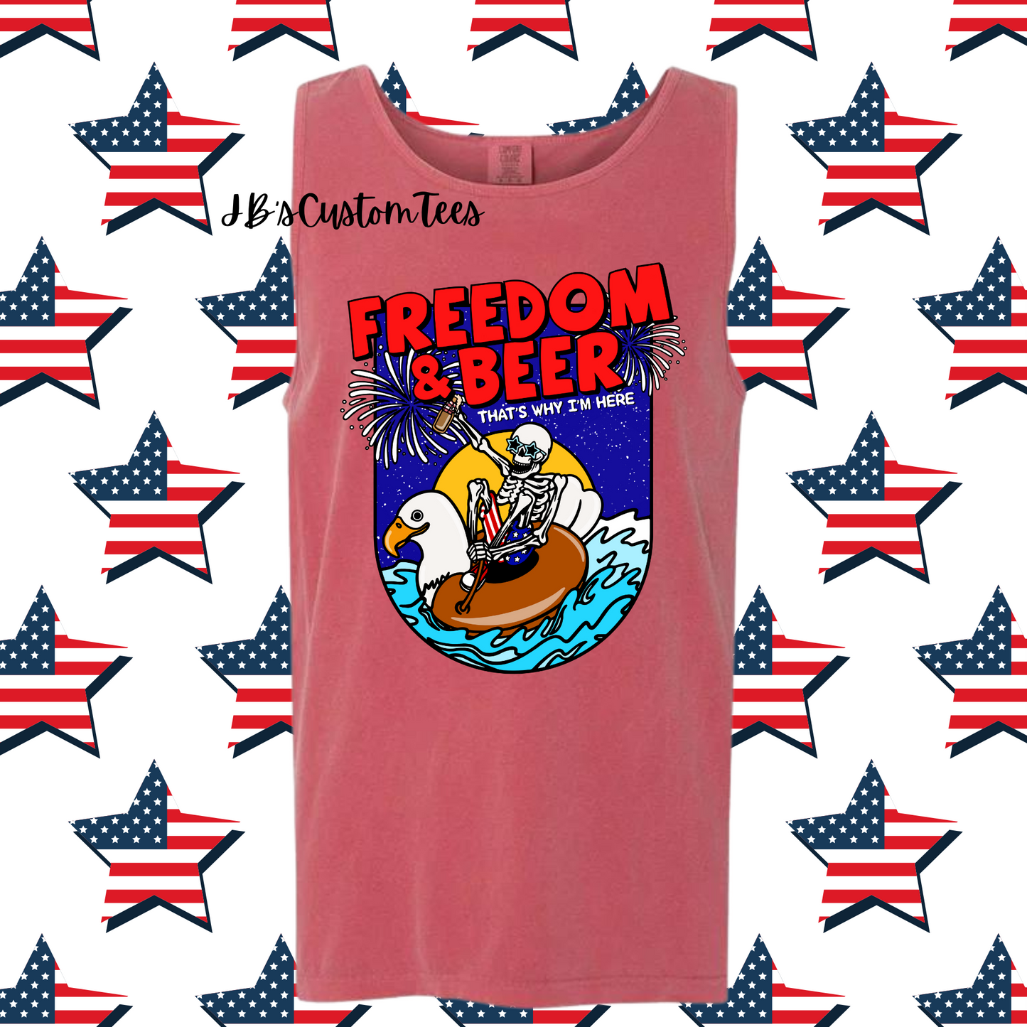 Freedom & Beer Unisex Comfort Colors Tank