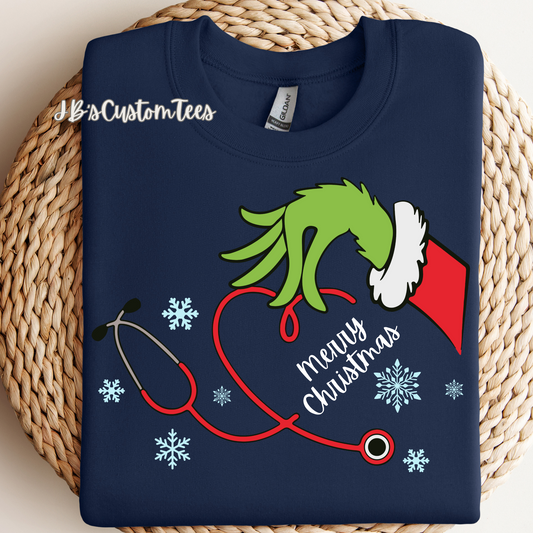 Merry Christmas Grinch Stethoscope