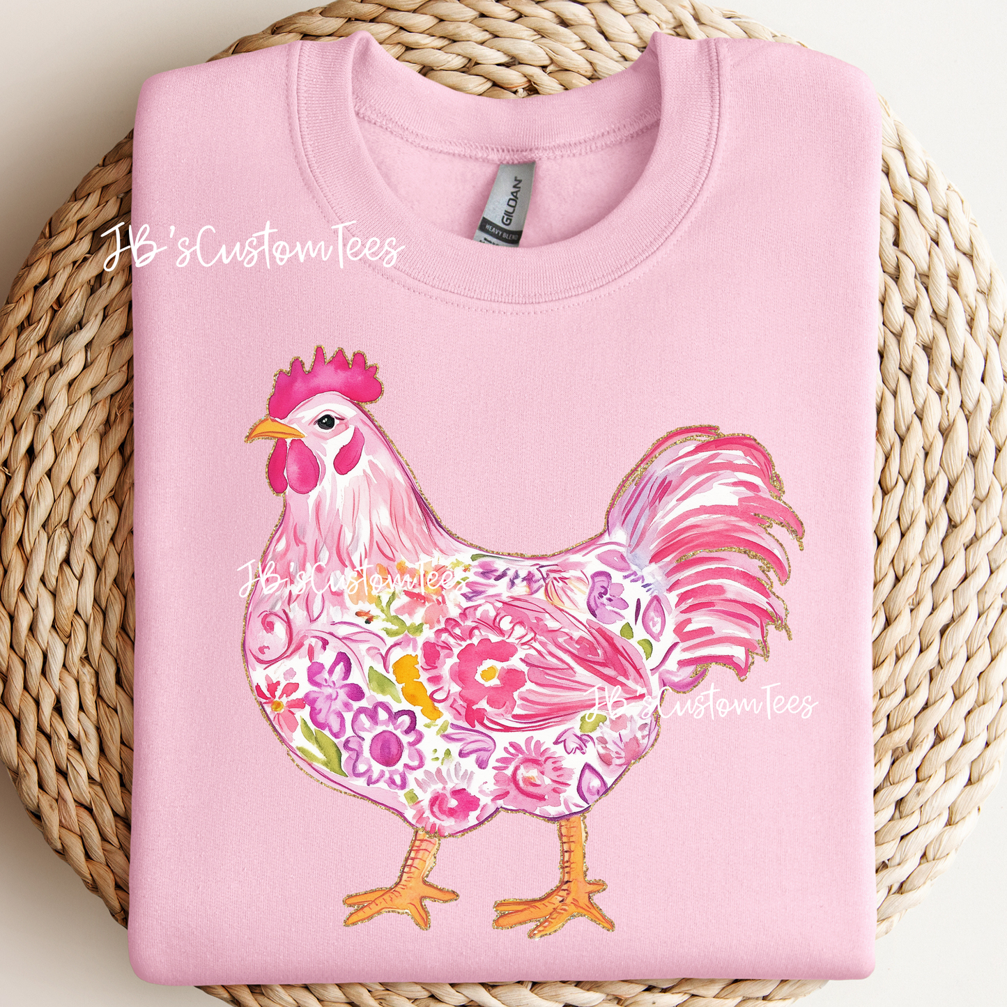 Pink Floral Chicken