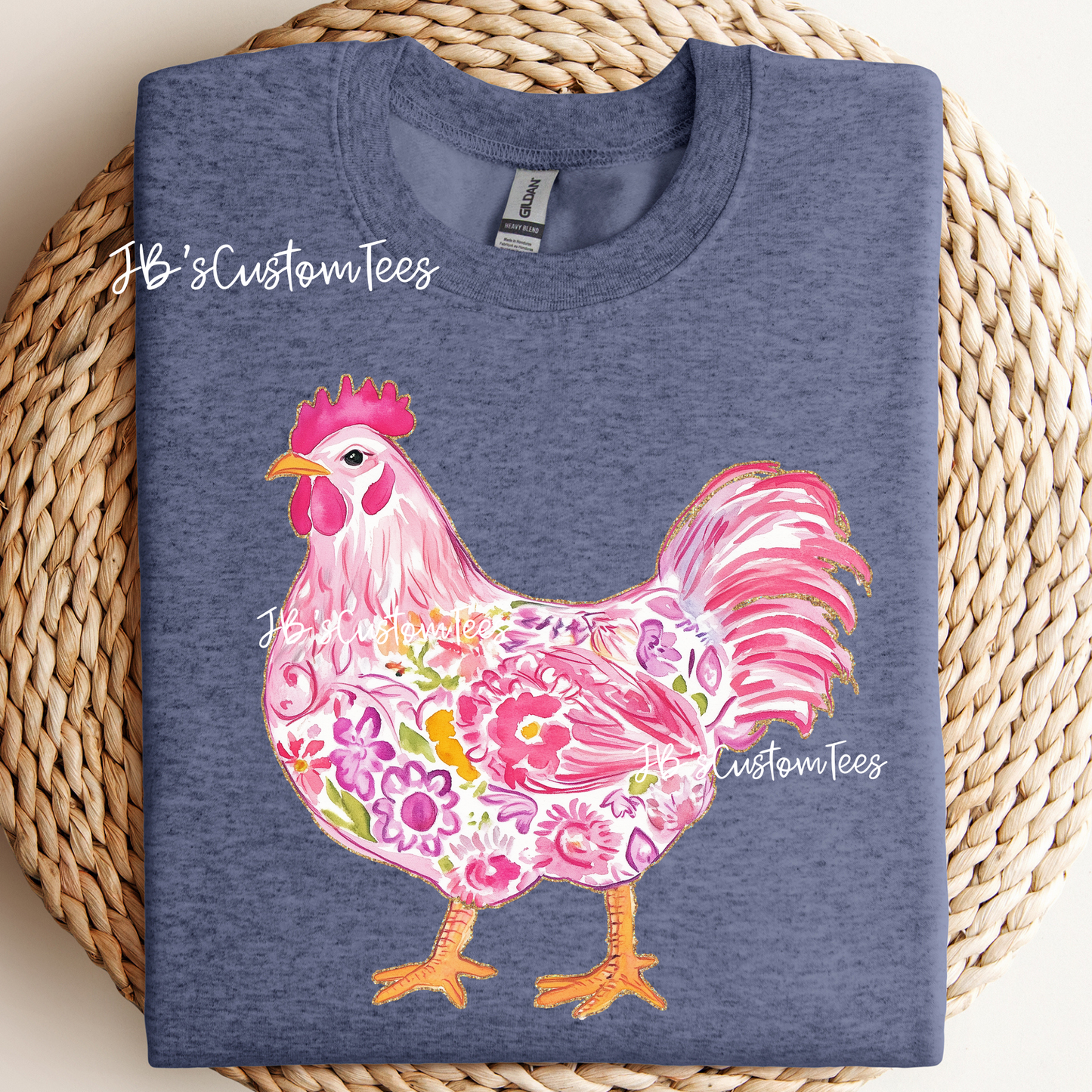 Pink Floral Chicken