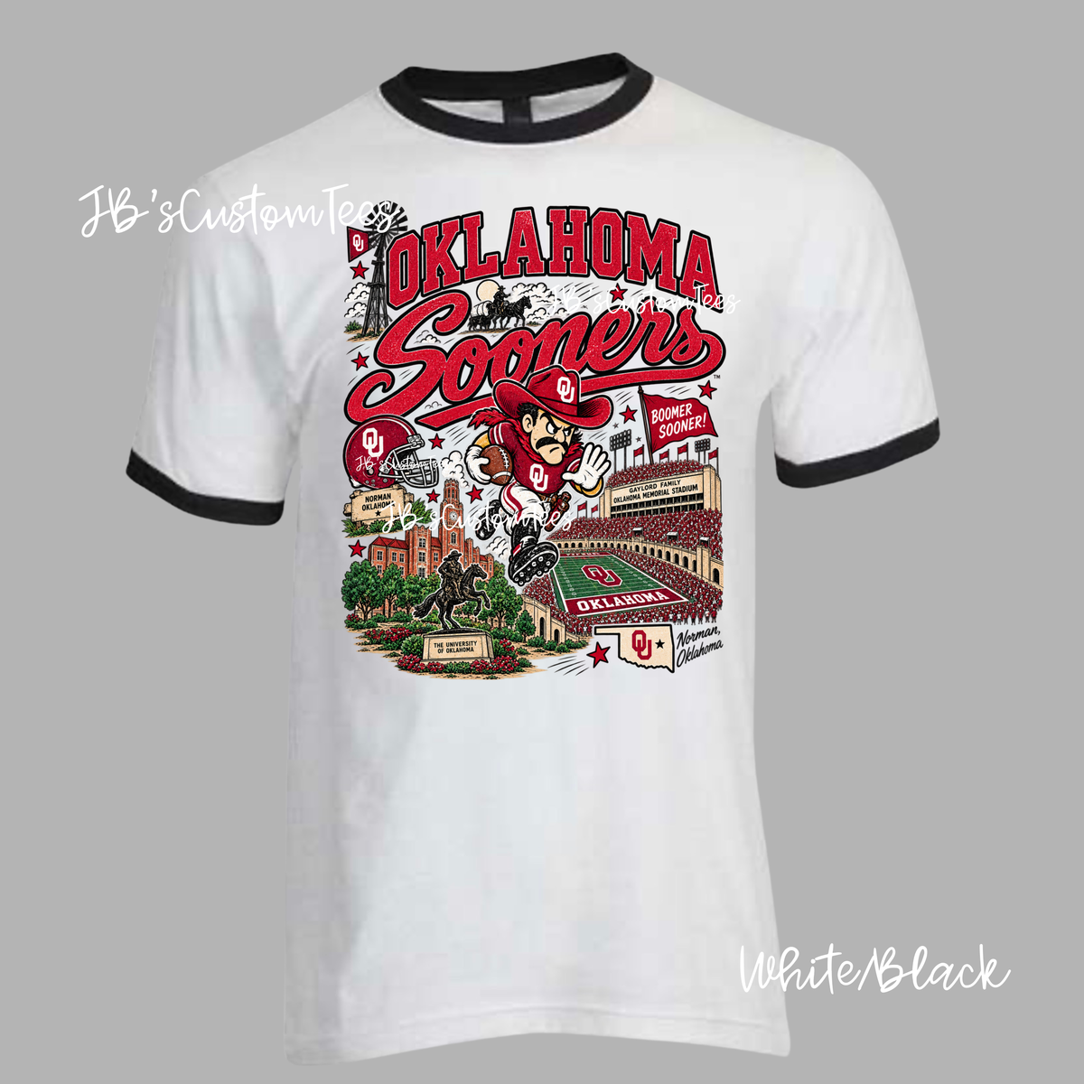 Oklahoma Sooners 90’s Vibe Ringer Tee