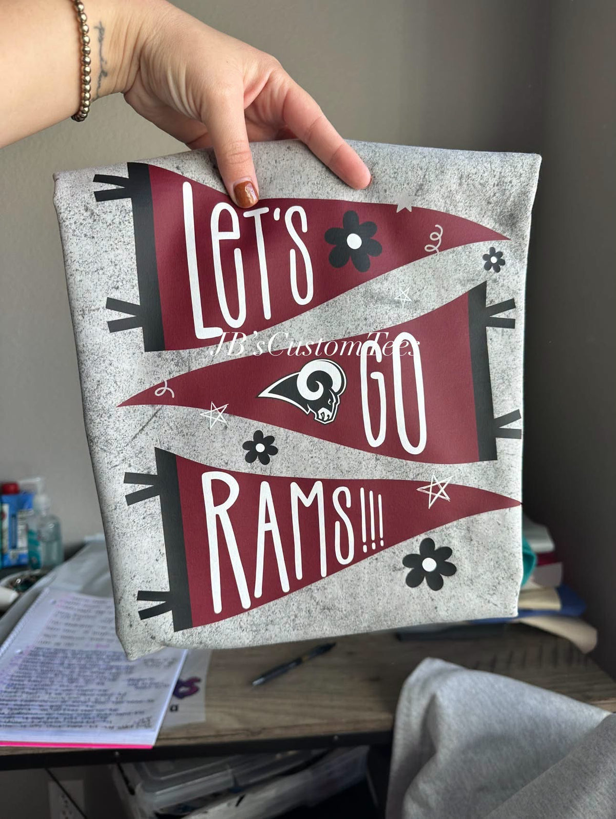 Let’s Go Rams - Smoke Comfort Colors Tee