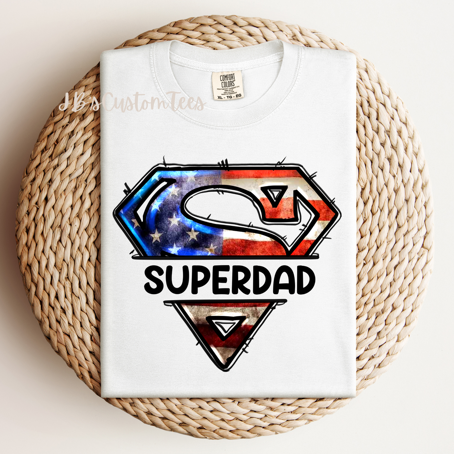 Super Dad White Tee