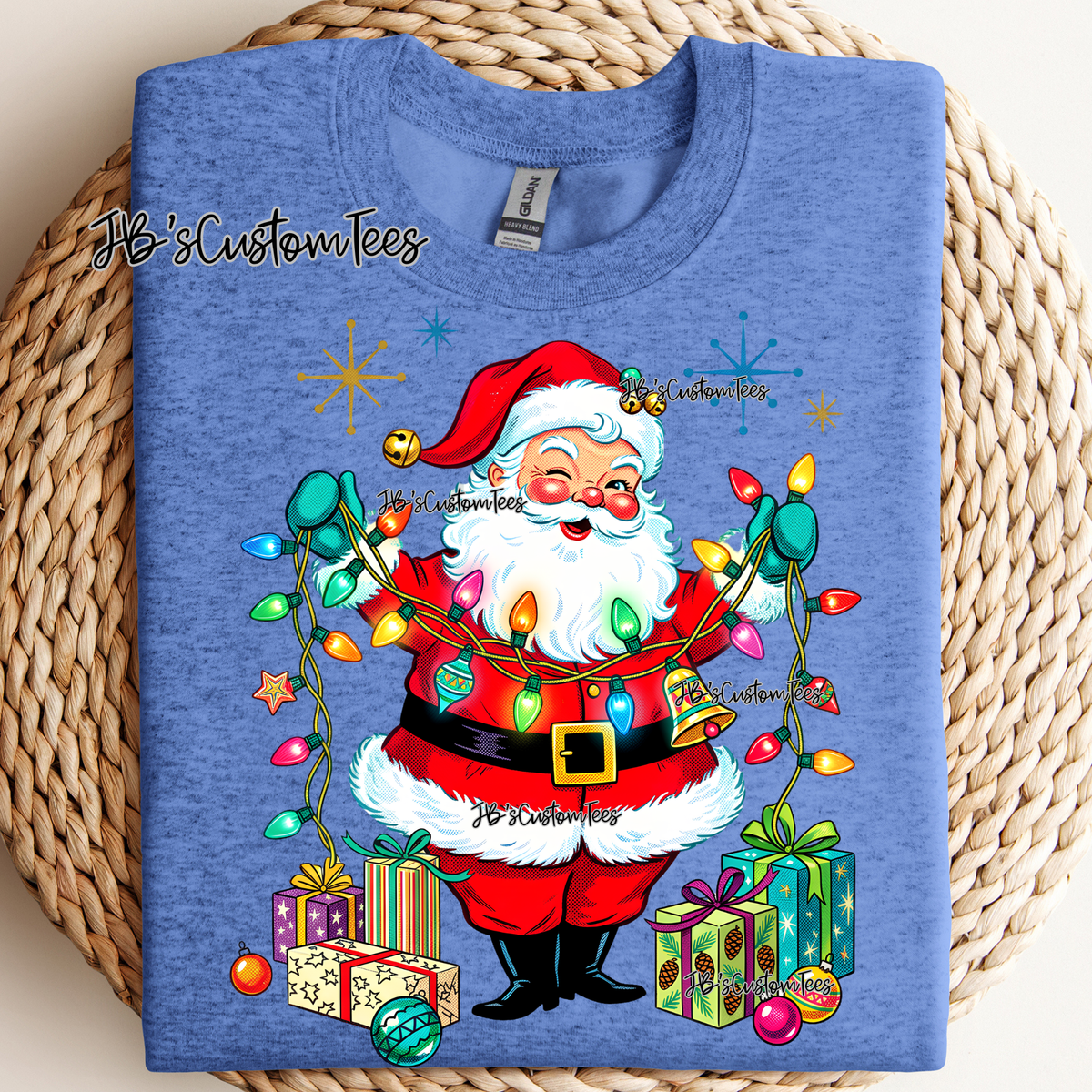 Retro Colorful Santa