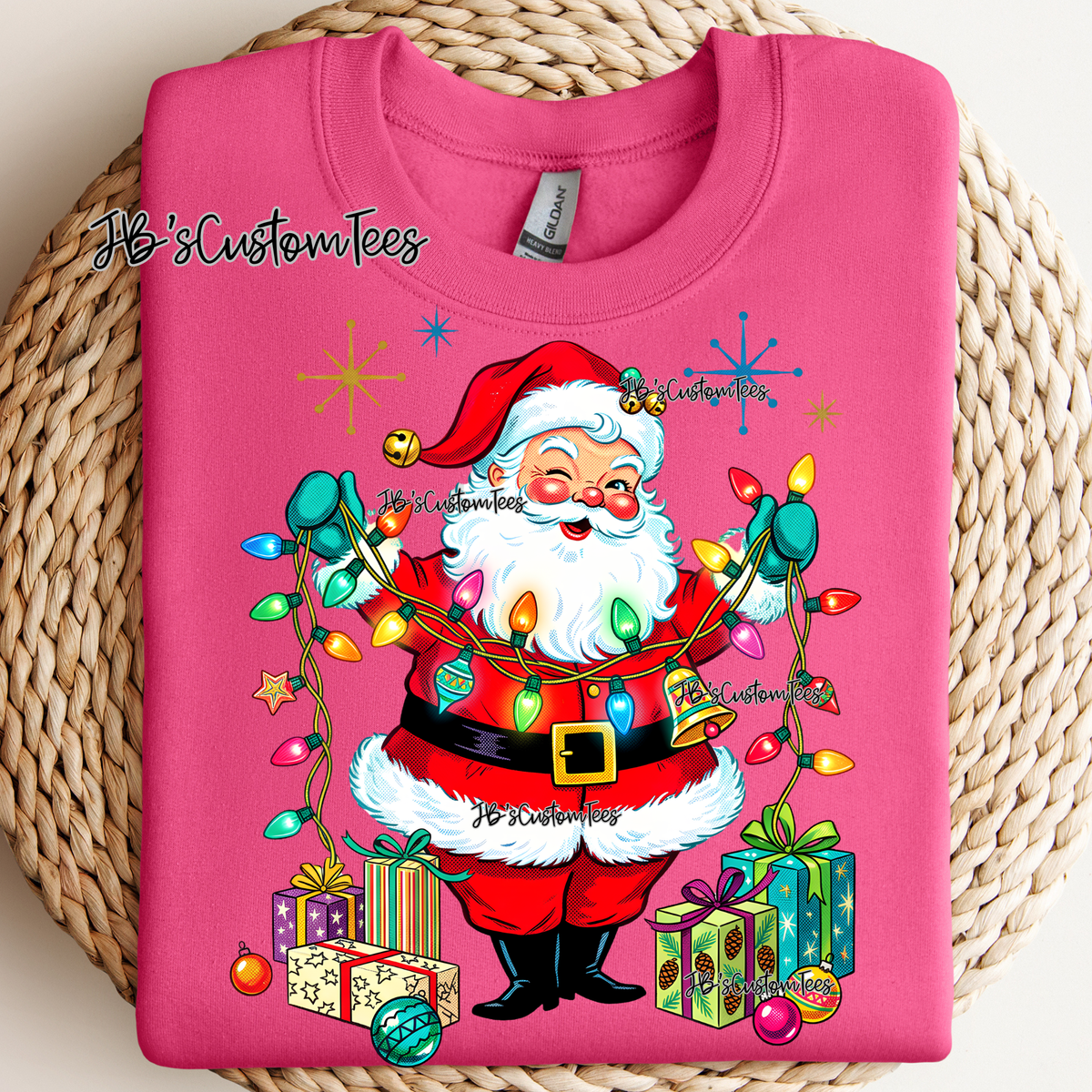 Retro Colorful Santa