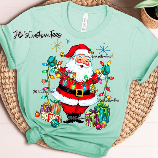 Retro Colorful Santa
