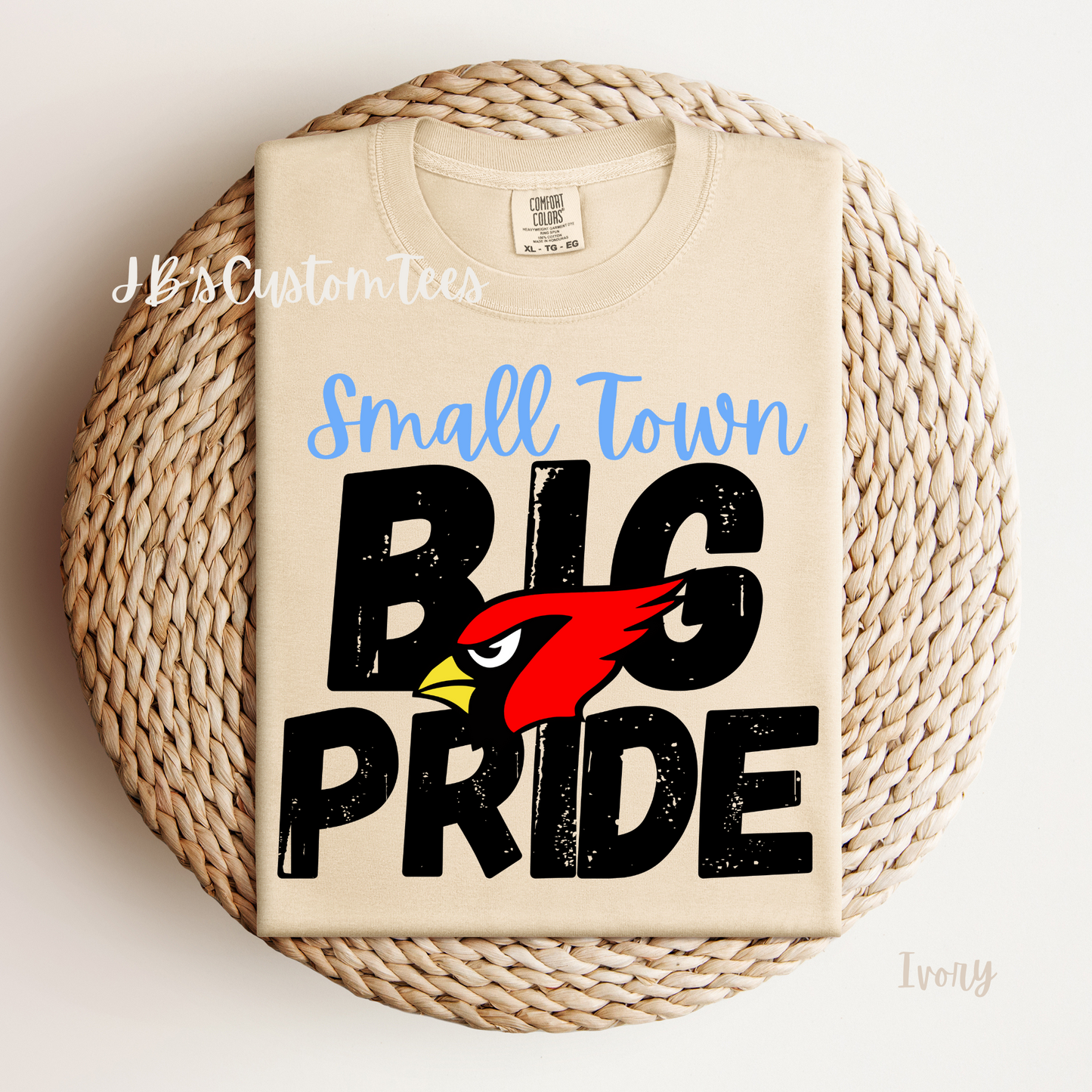 Small Town Big Pride Cards Comfort Colors Tee