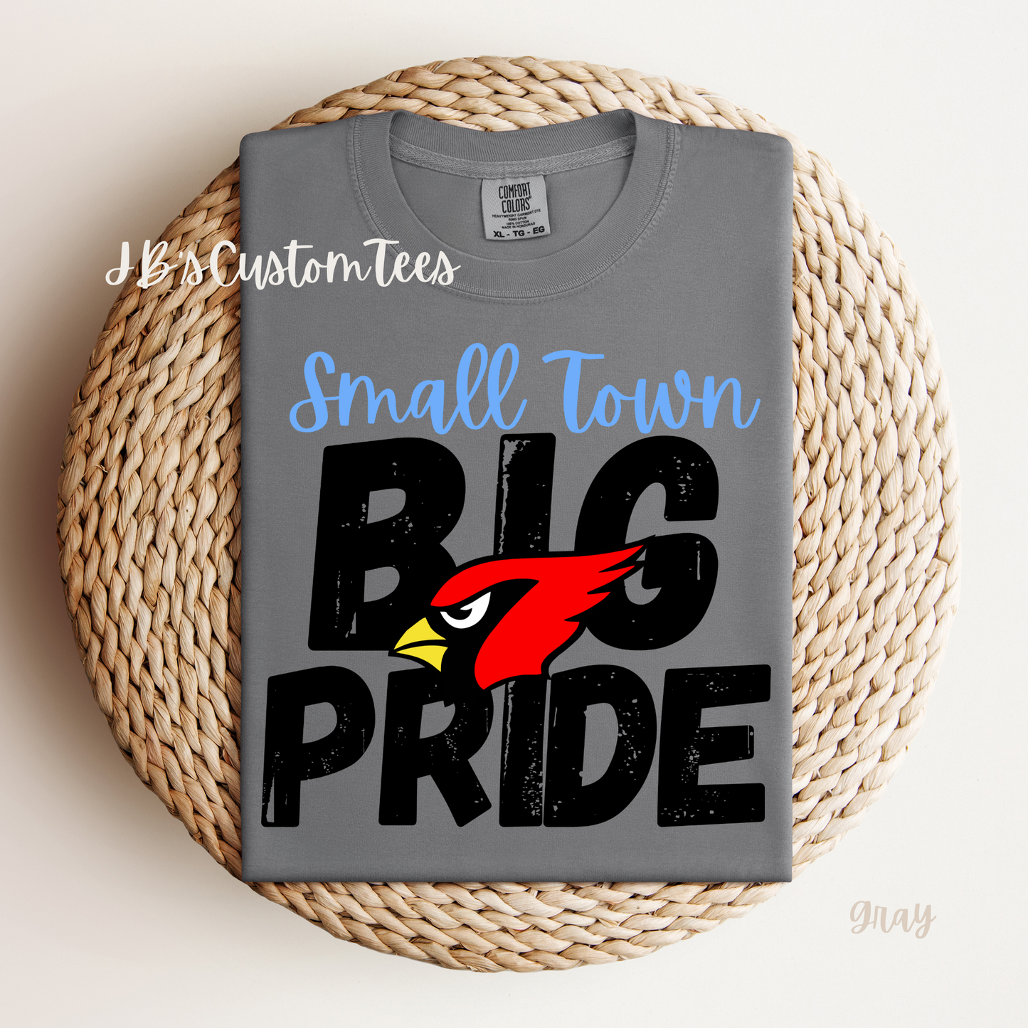 Small Town Big Pride Cards Comfort Colors Tee