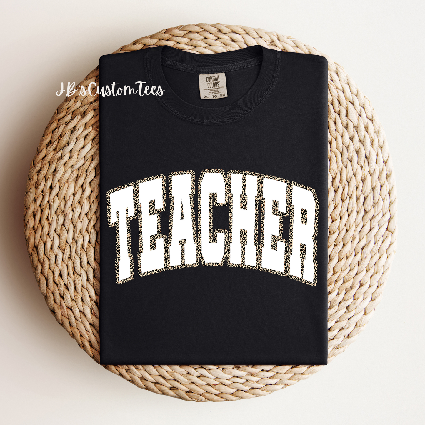 White Leopard Teacher Tee/Sweatshirt