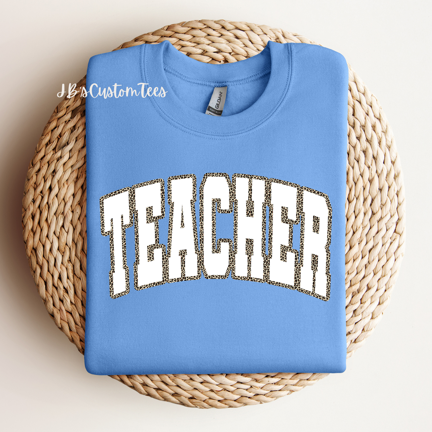 White Leopard Teacher Tee/Sweatshirt