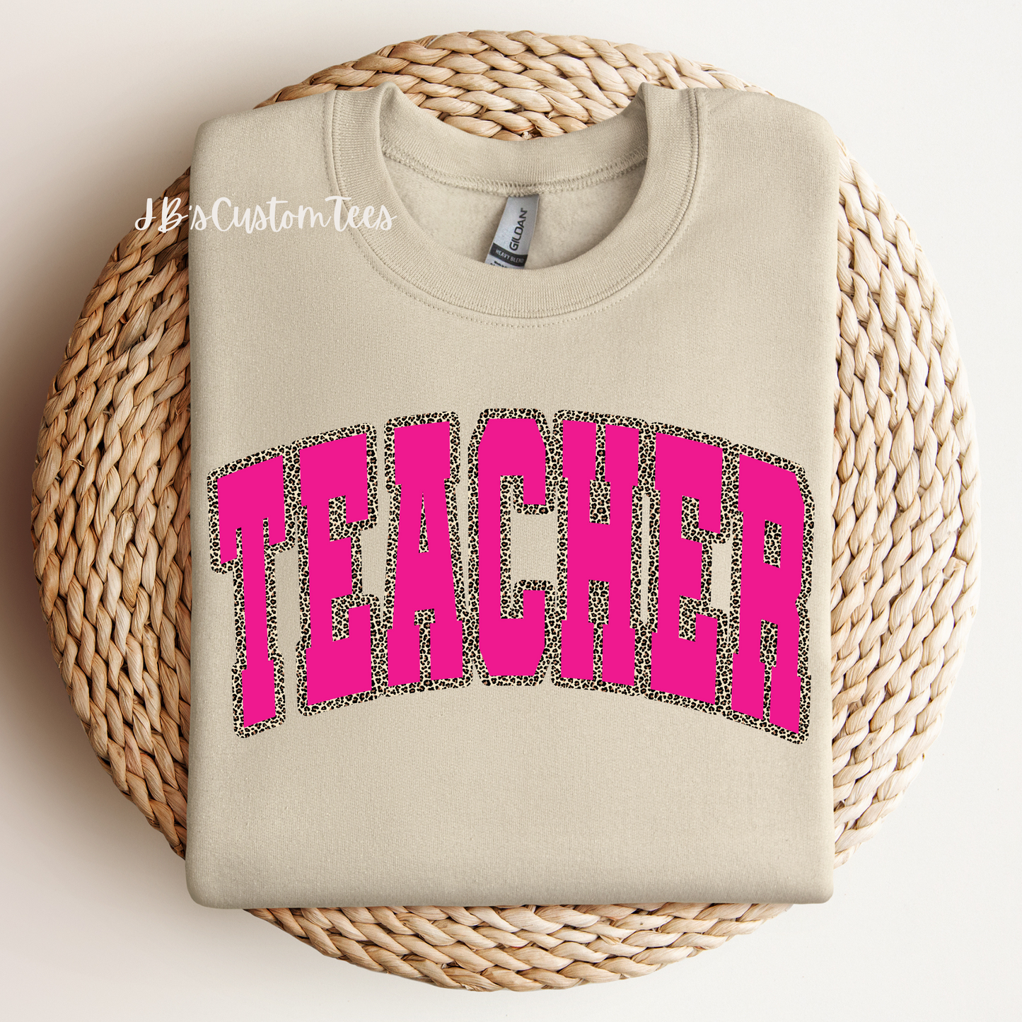 Pink Leopard Teacher Tee/Sweatshirt