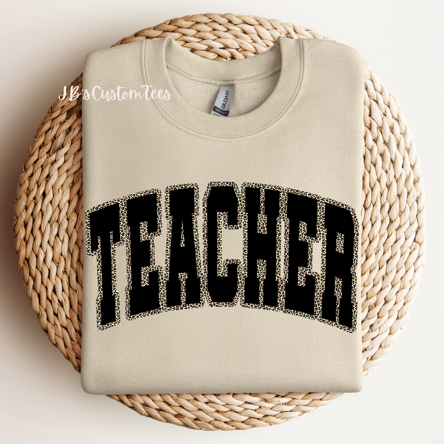 Black Leopard Teacher Tee/Sweatshirt