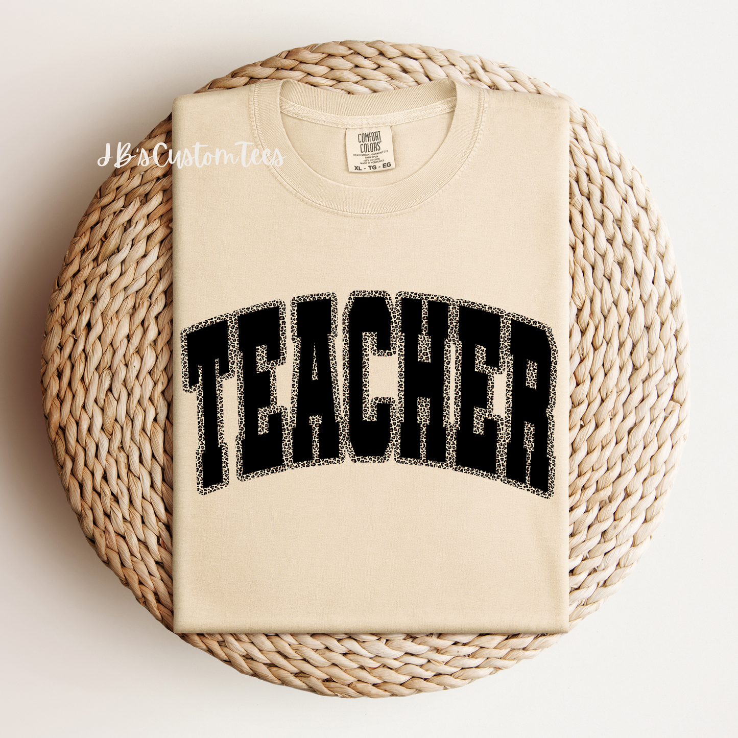 Black Leopard Teacher Tee/Sweatshirt