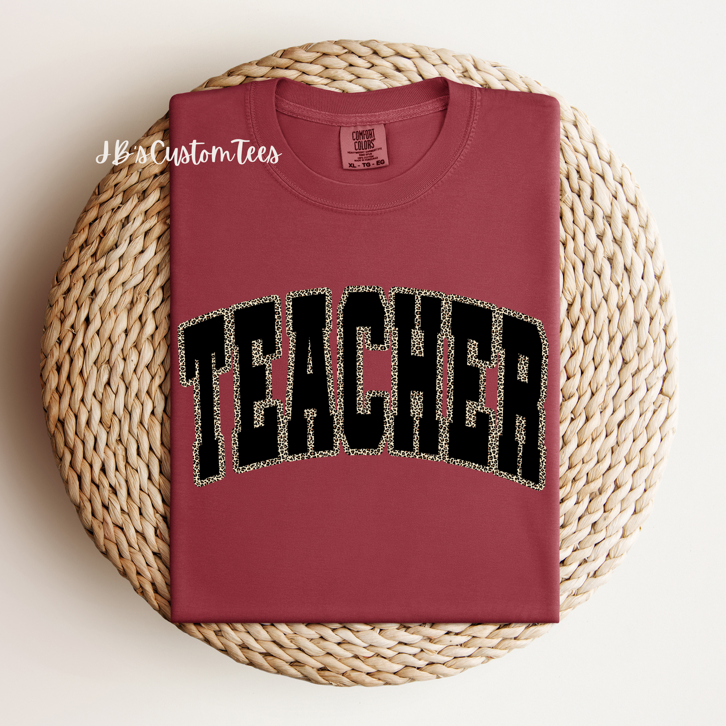 Black Leopard Teacher Tee/Sweatshirt