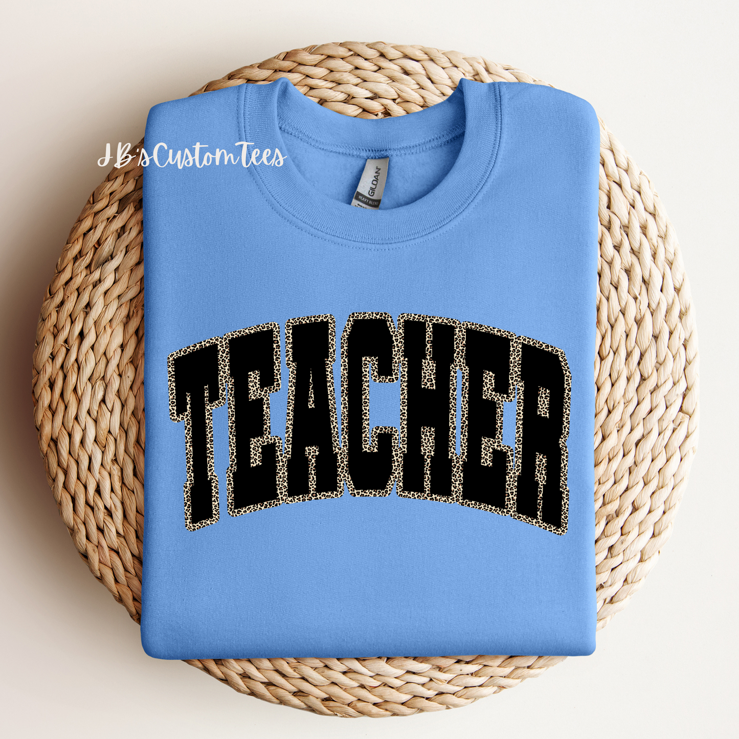 Black Leopard Teacher Tee/Sweatshirt