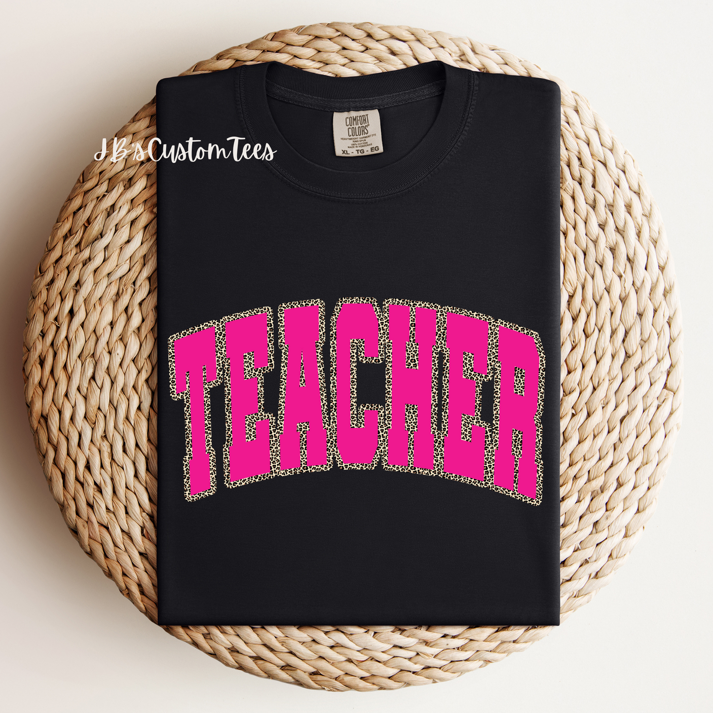 Pink Leopard Teacher Tee/Sweatshirt