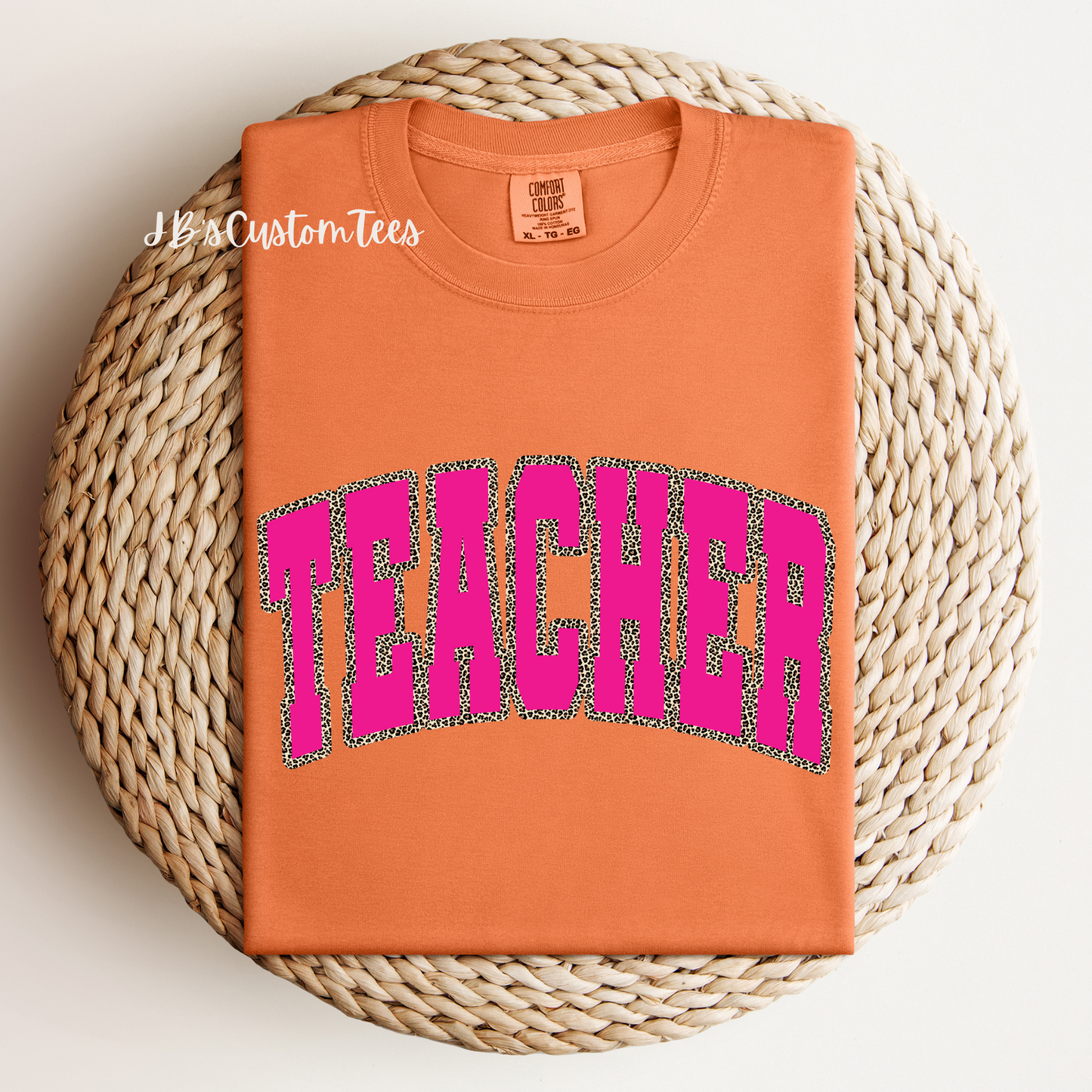 Pink Leopard Teacher Tee/Sweatshirt