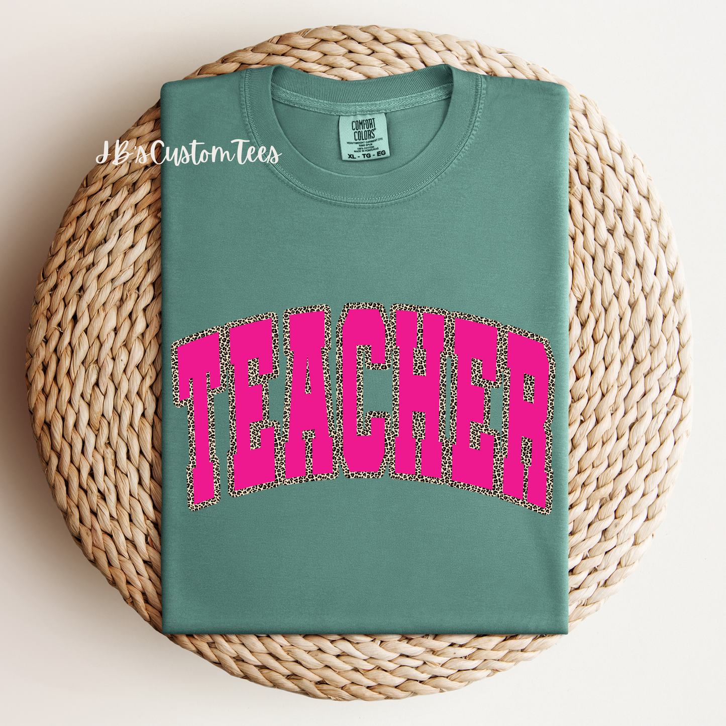 Pink Leopard Teacher Tee/Sweatshirt